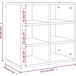 vidaXL Schuhregal Schwarz 52,5x30x50 cm