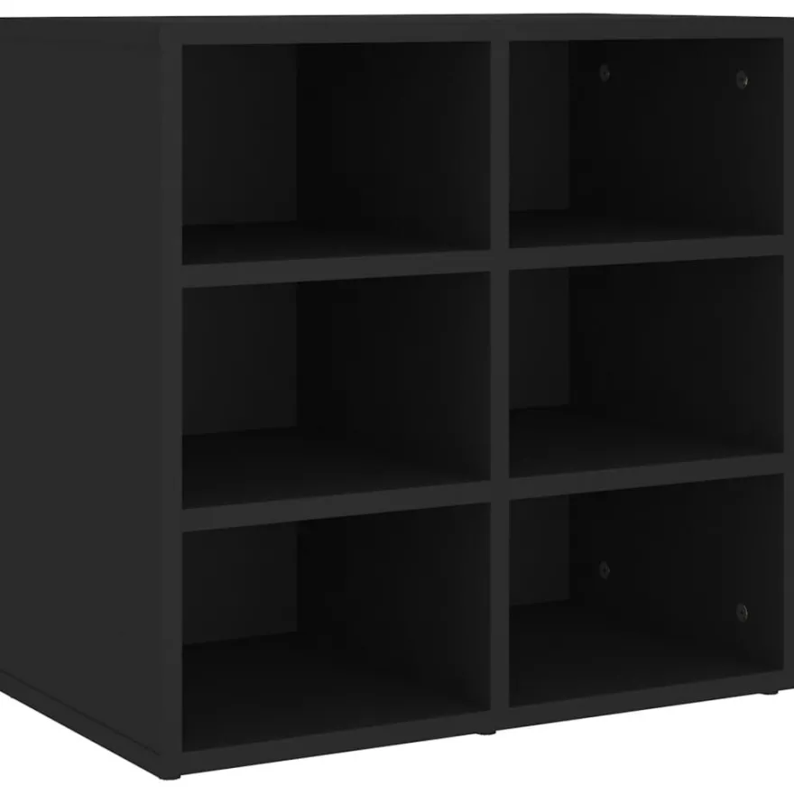 vidaXL Schuhregal Schwarz 52,5x30x50 cm