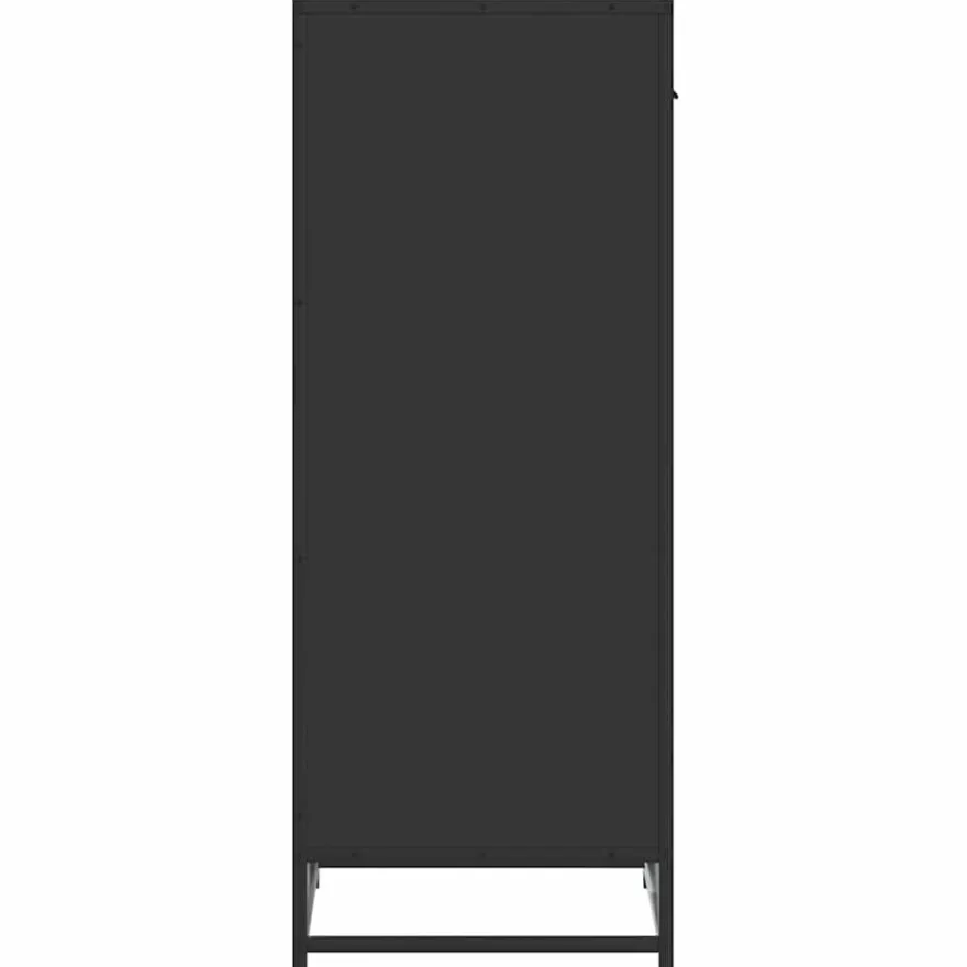 vidaXL Schuhregal Schwarz 48x38x97,5 cm Holzwerkstoff