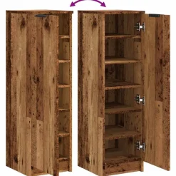 vidaXL Schuhschrank Altholz-Optik 29,5x35x100,5 cm Holzwerkstoff