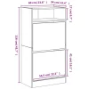 vidaXL Schuhschrank Betongrau 60x34x116 cm Holzwerkstoff