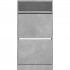 vidaXL Schuhschrank Betongrau 60x34x116 cm Holzwerkstoff