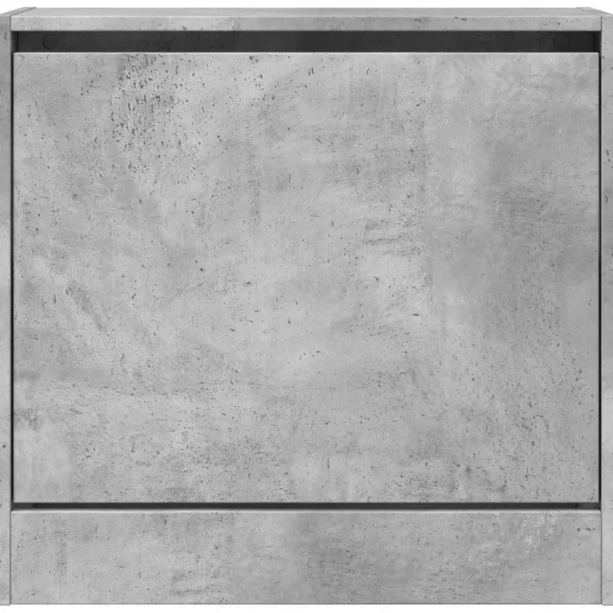 vidaXL Schuhschrank Betongrau 60x21x57 cm Holzwerkstoff