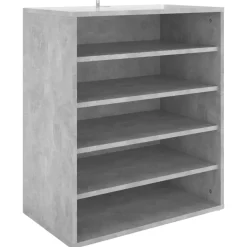 vidaXL Schuhschrank Betongrau 60x35x70 cm Holzwerkstoff