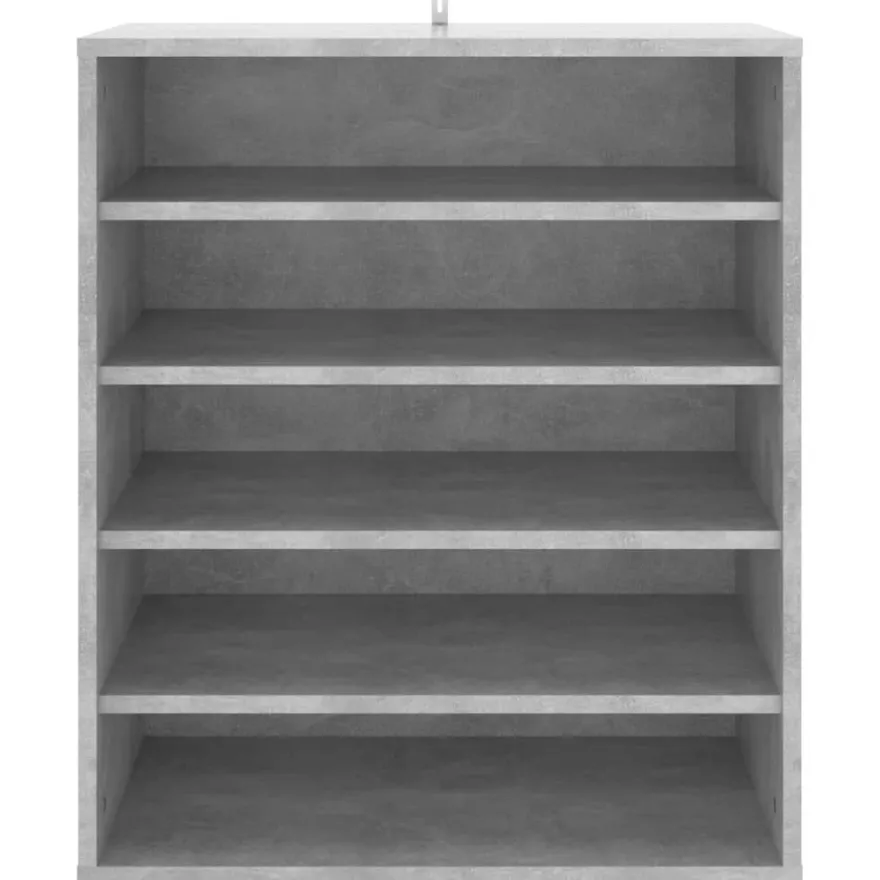 vidaXL Schuhschrank Betongrau 60x35x70 cm Holzwerkstoff