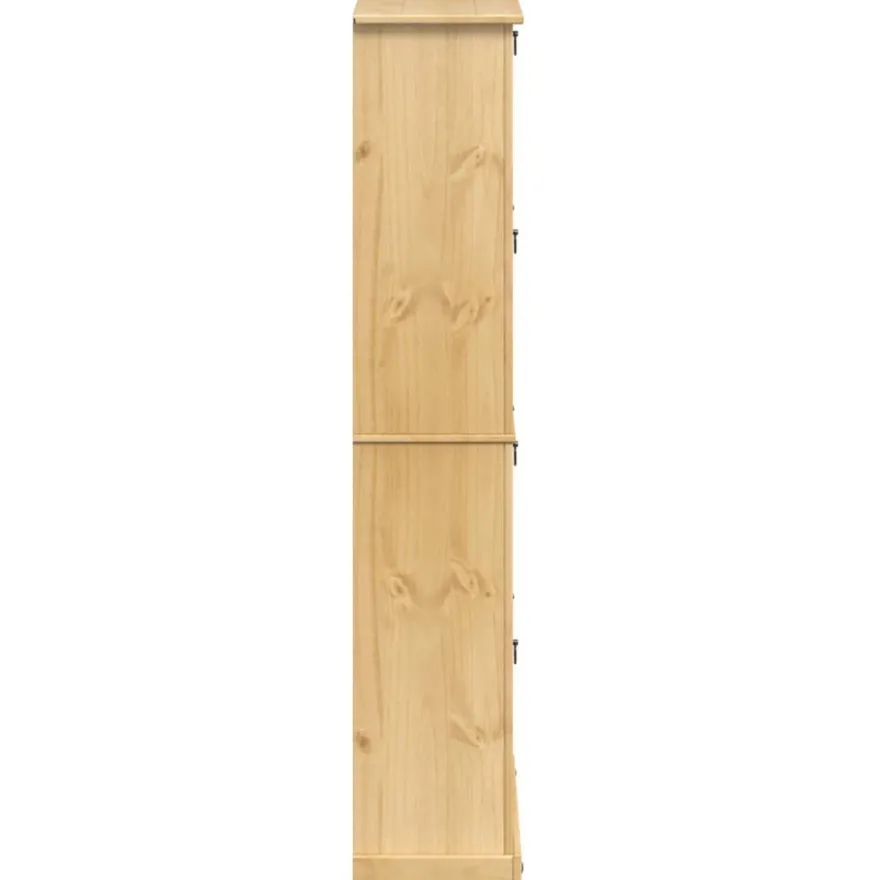 vidaXL Schuhschrank Corona 99x32x163,5 cm Massivholz Kiefer