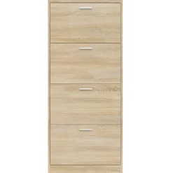 vidaXL Schuhschrank Eichen-Optik 59x17x150 cm Holzwerkstoff