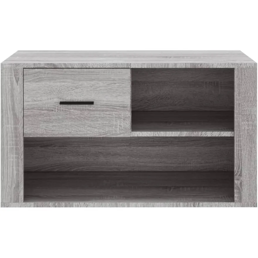 vidaXL Schuhschrank Grau Sonoma 80x35x45 cm Holzwerkstoff