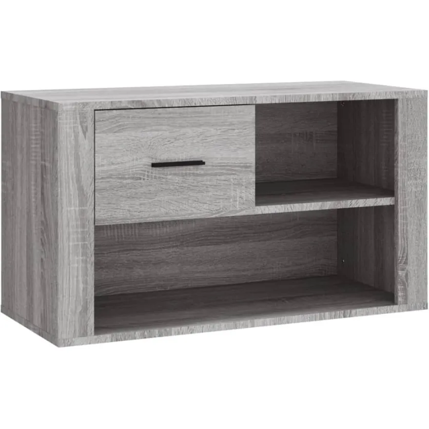 vidaXL Schuhschrank Grau Sonoma 80x35x45 cm Holzwerkstoff