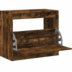 vidaXL Schuhschrank Räuchereiche 80x42x69 cm Holzwerkstoff