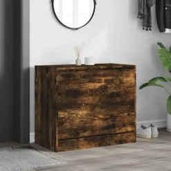 vidaXL Schuhschrank Räuchereiche 80x42x69 cm Holzwerkstoff