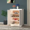 vidaXL Schuhschrank Weiß 60x35x80 cm Massivholz Kiefer