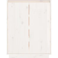 vidaXL Schuhschrank Weiß 60x35x80 cm Massivholz Kiefer