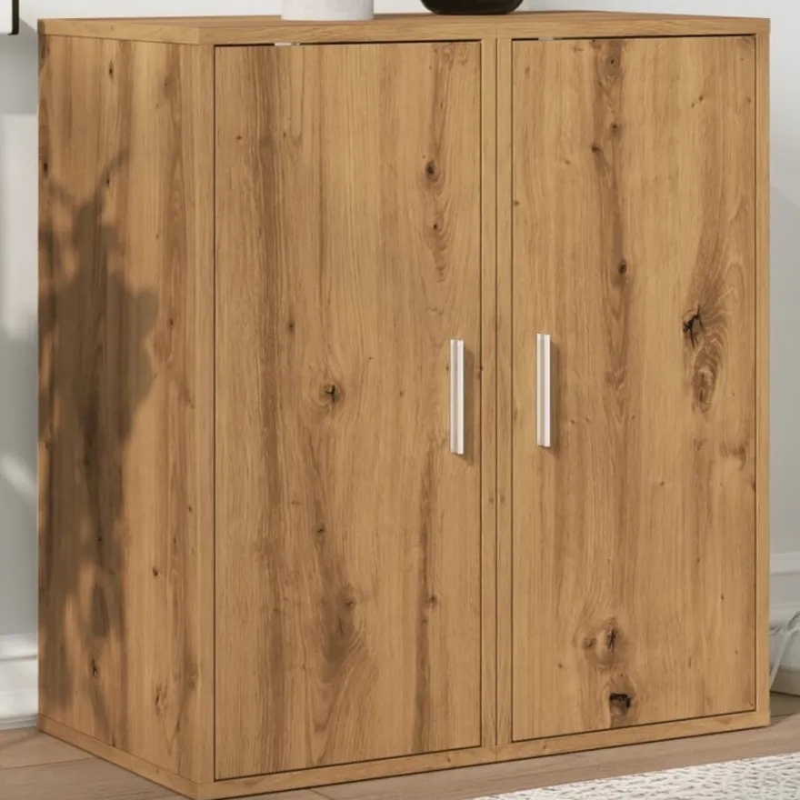 vidaXL Schuhschränke 2 Stk. Artisan-Eiche 32x35x70 cm Holzwerkstoff