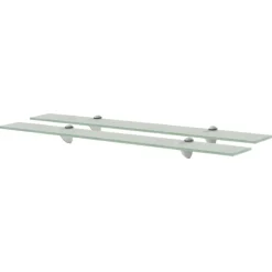 vidaXL Schweberegale 2 Stk. Glas 80x20 cm 8 mm