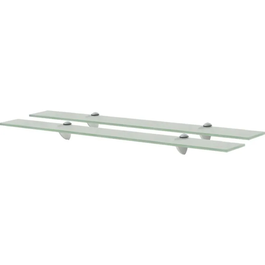 vidaXL Schweberegale 2 Stk. Glas 80x20 cm 8 mm