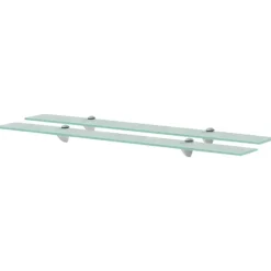 vidaXL Schweberegale 2 Stk. Glas 90x10 cm 8 mm