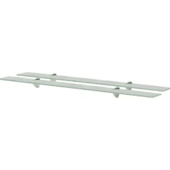 vidaXL Schweberegale 2 Stk. Glas 100x10 cm 8 mm