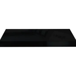 vidaXL Schweberegale 4 Stk. Hochglanz-Schwarz 50x23x3,8 cm MDF