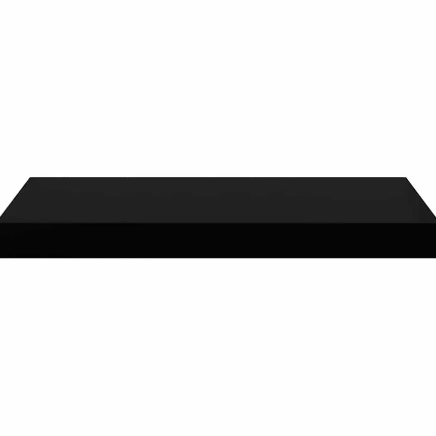 vidaXL Schweberegale 4 Stk. Schwarz 50x23x3,8 cm MDF
