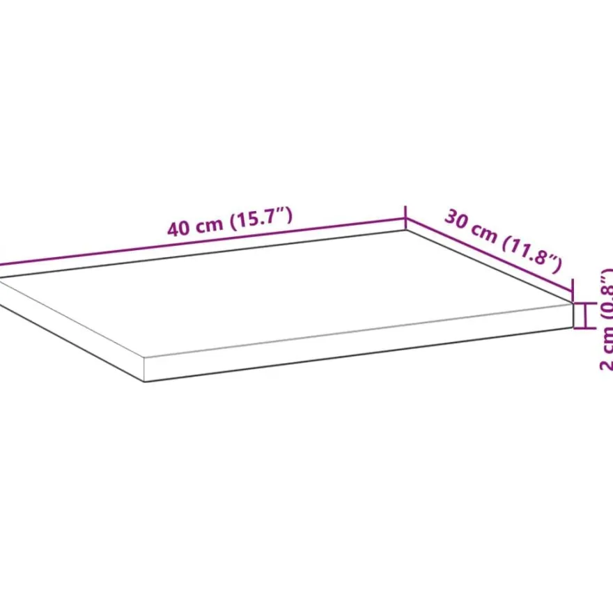 vidaXL Schweberegale 4 Stk. 40x30x2 cm Massivholz Akazie Ölbehandelt