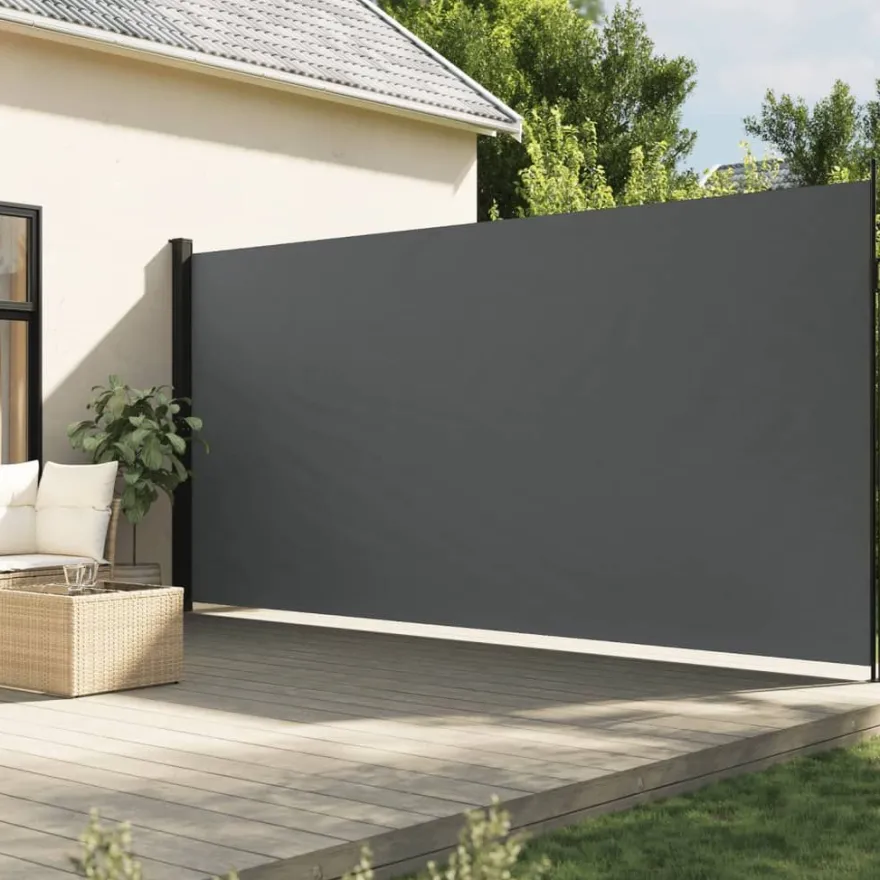 vidaXL Seitenmarkise Ausziehbar Anthrazit 220x500 cm