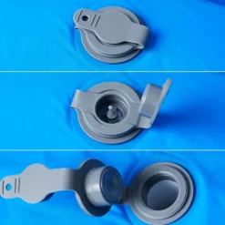 vidaXL Selbstaufblasende Isomatte mit Kissen Blau