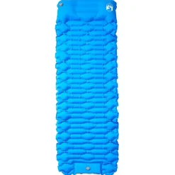 vidaXL Selbstaufblasende Isomatte mit Kissen Blau