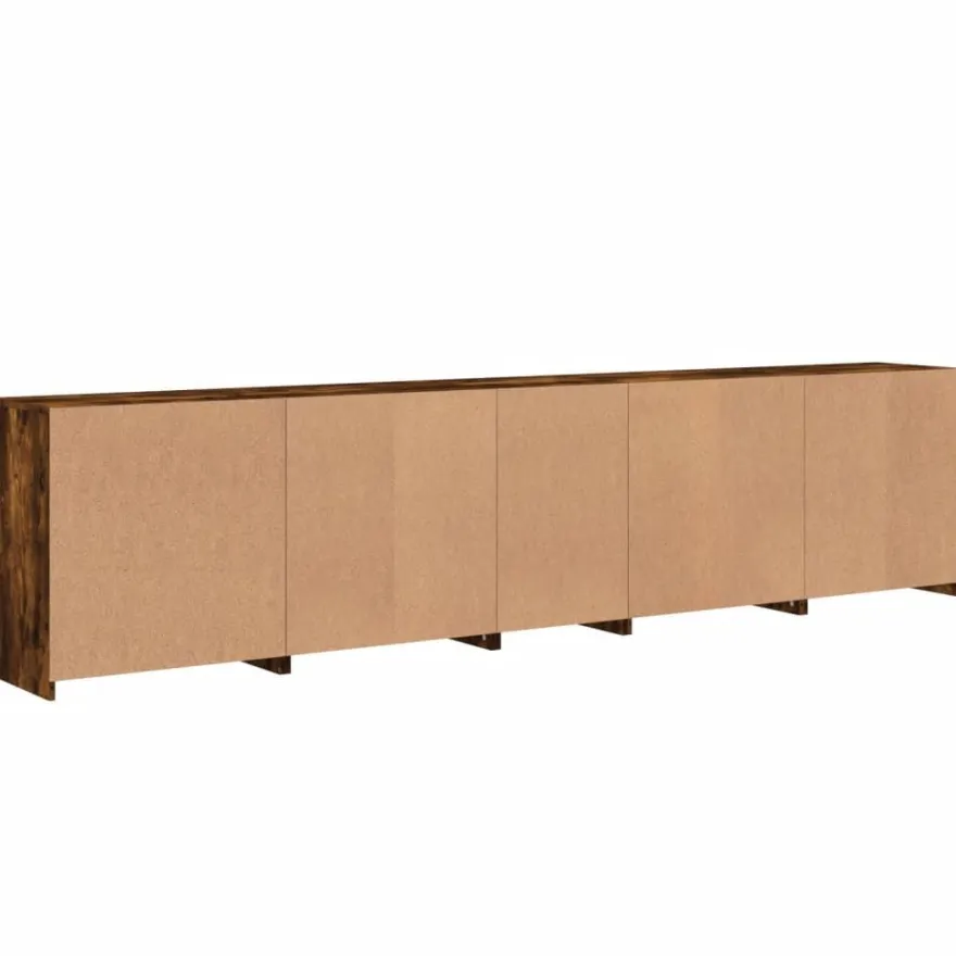vidaXL Sideboard mit LED-Leuchten Räuchereiche 283x37x67 cm
