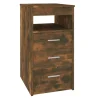 vidaXL Sideboard mit Schubladen Räuchereiche 40x50x76 cm Holzwerkstoff