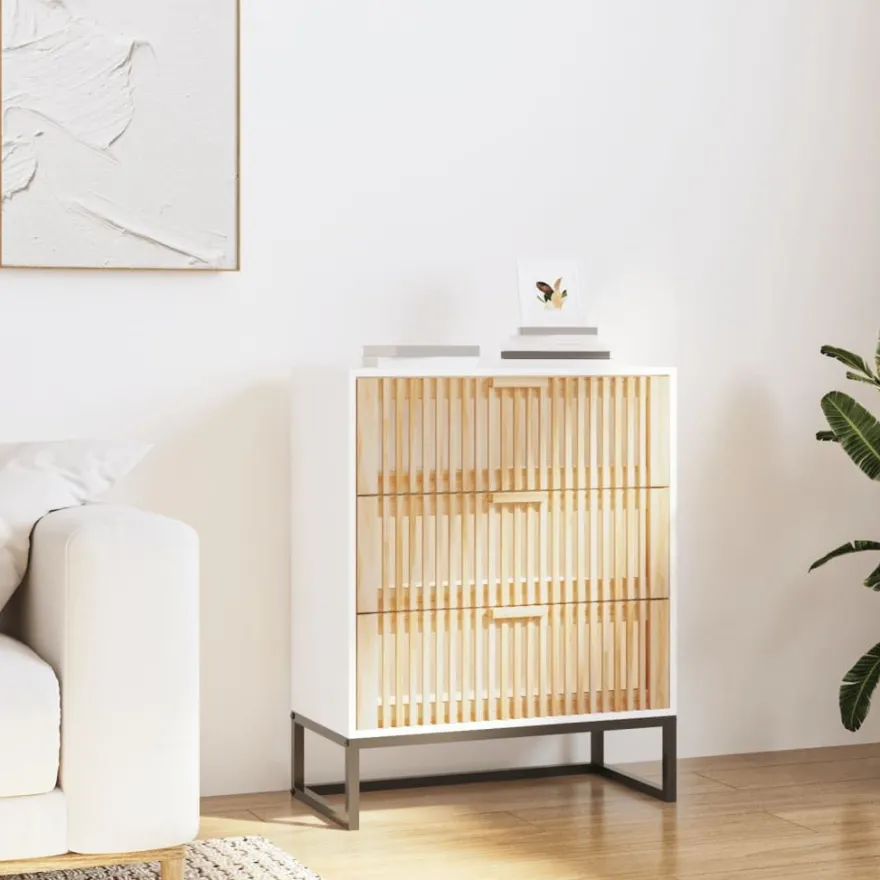 vidaXL Sideboard Weiß 60x30x75 cm Holzwerkstoff