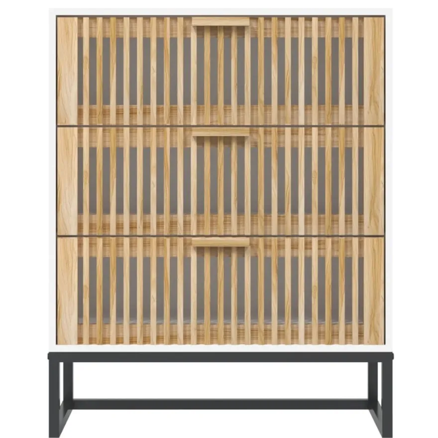 vidaXL Sideboard Weiß 60x30x75 cm Holzwerkstoff