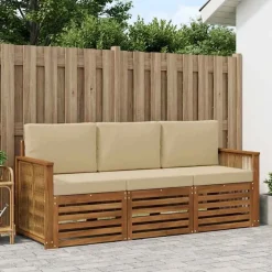 vidaXL Sofagarnituren 3 stk. Massivholz Akazie
