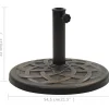 vidaXL Sonnenschirmfuß Rund 19 kg Bronze Polyharz
