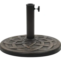 vidaXL Sonnenschirmfuß Rund 19 kg Bronze Polyharz