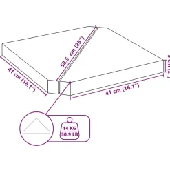 vidaXL Sonnenschirm-Gewichtsplatten 2 Stk. Grau Granit Dreieckig 14 kg