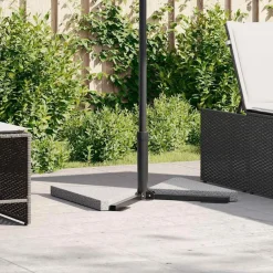vidaXL Sonnenschirm-Gewichtsplatten 2 Stk. Grau Granit Dreieckig 14 kg