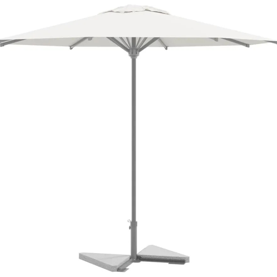 vidaXL Sonnenschirm-Gewichtsplatten 2 Stk. Grau Granit Dreieckig 14 kg