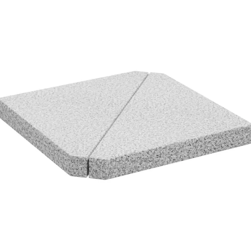 vidaXL Sonnenschirm-Gewichtsplatten 2 Stk. Grau Granit Dreieckig 14 kg