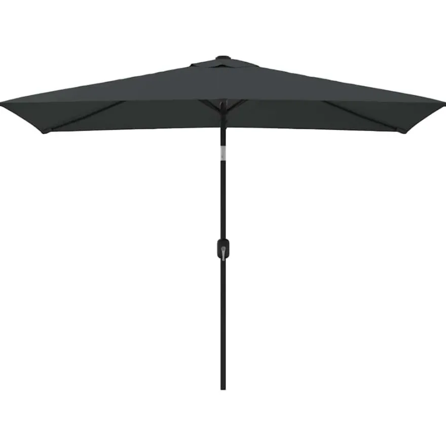 vidaXL Sonnenschirm mit Metall-Mast 300x200 cm Anthrazit