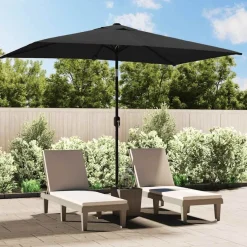 vidaXL Sonnenschirm mit Metall-Mast 300x200 cm Anthrazit
