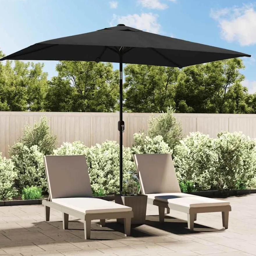 vidaXL Sonnenschirm mit Metall-Mast 300x200 cm Anthrazit