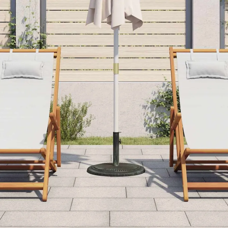 vidaXL Sonnenschirmständer Grün 45x45x30 cm Gusseisen