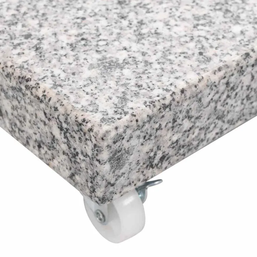 vidaXL Sonnenschirmständer Granit 30 kg Quadrat Grau