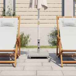 vidaXL Sonnenschirmständer Granit 30 kg Quadrat Grau