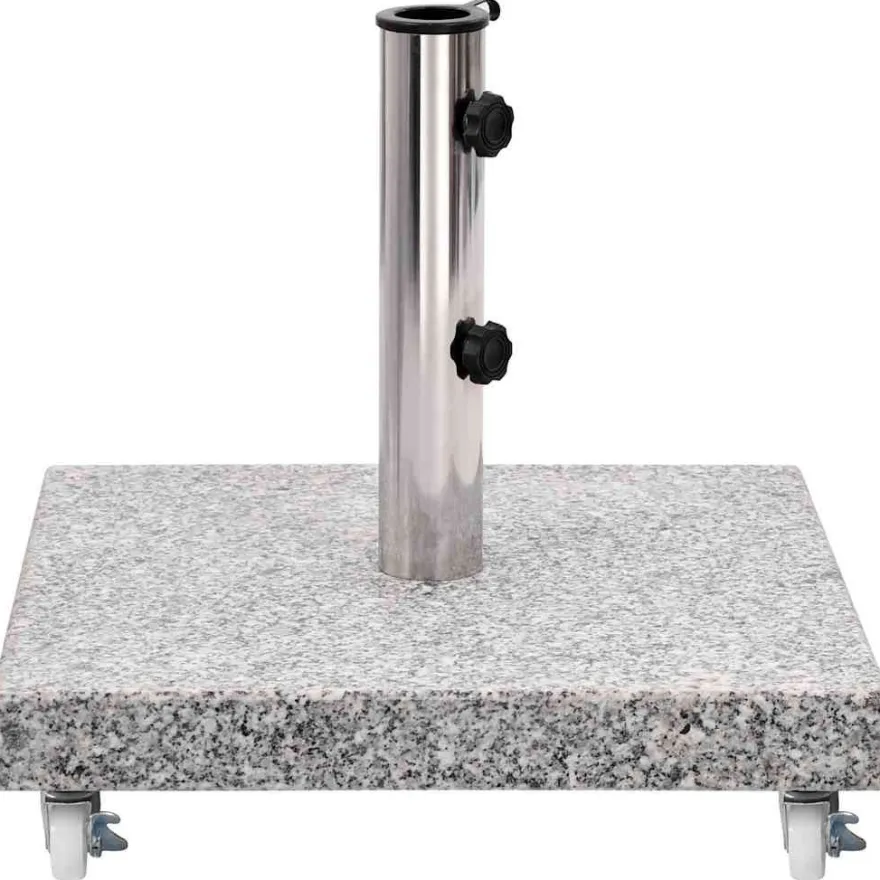 vidaXL Sonnenschirmständer Granit 30 kg Quadrat Grau