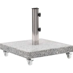 vidaXL Sonnenschirmständer Granit 30 kg Quadrat Grau