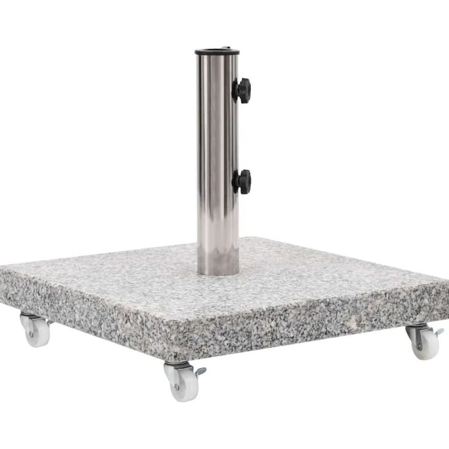 vidaXL Sonnenschirmständer Granit 30 kg Quadrat Grau