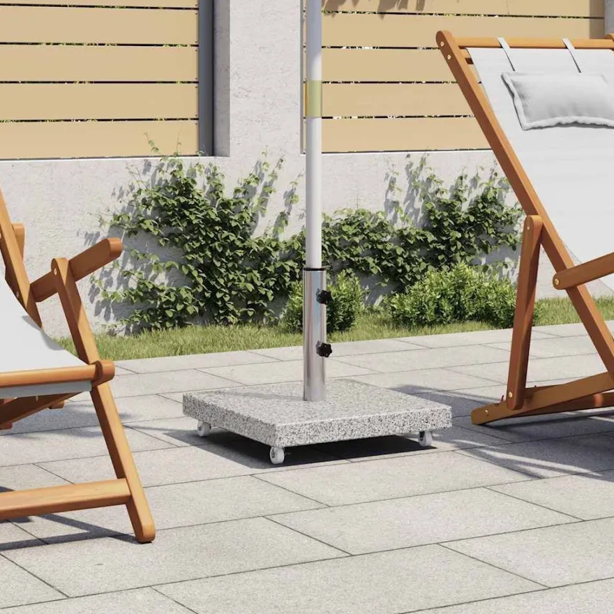 vidaXL Sonnenschirmständer Granit 30 kg Quadrat Grau
