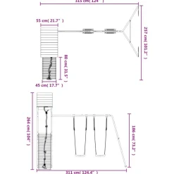 vidaXL Spielturm Imprägniertes Kiefernholz